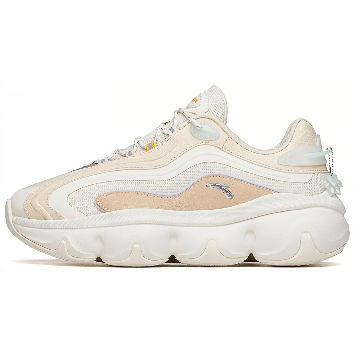 

New Anta Cushioning Anti Slip And Wear Resistant Low Top Chunky Sneakers Women s White Green 122148895R-2 37.5