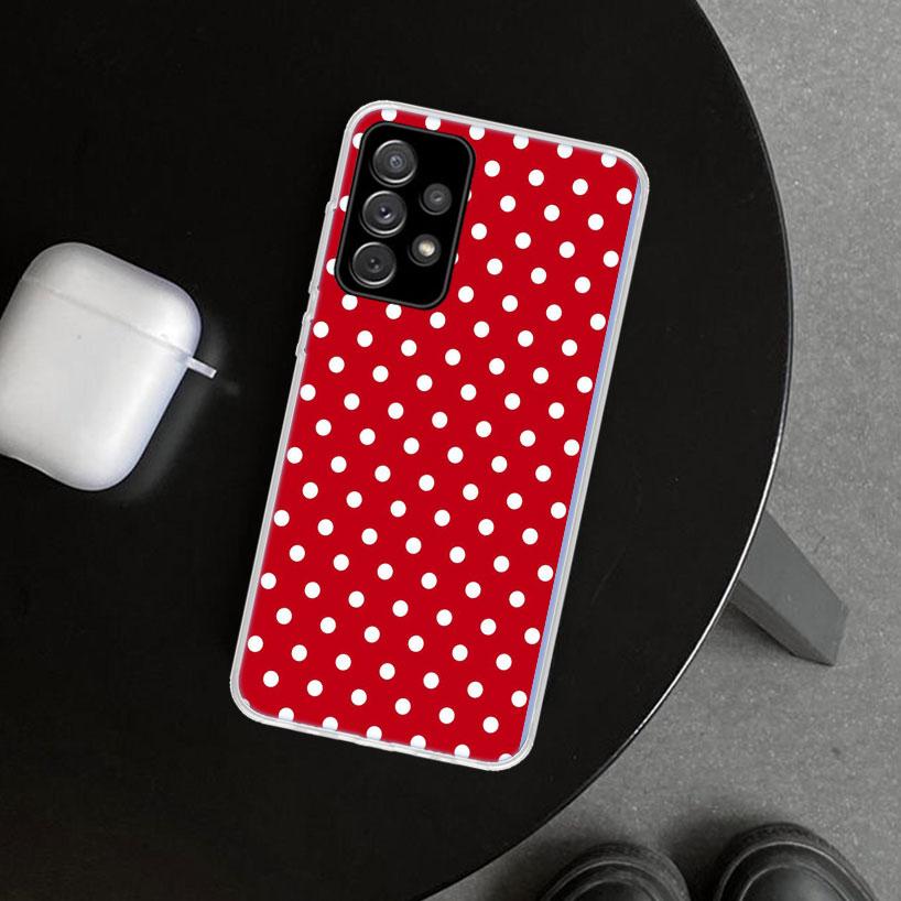 Polka Dots Art Phone Case Cover for Samsung Galaxy A12 A22 A32 A52 A72 A02S A51 A50S A31 A20S A10S Note 20 Ultra 10 Plus Galaxy