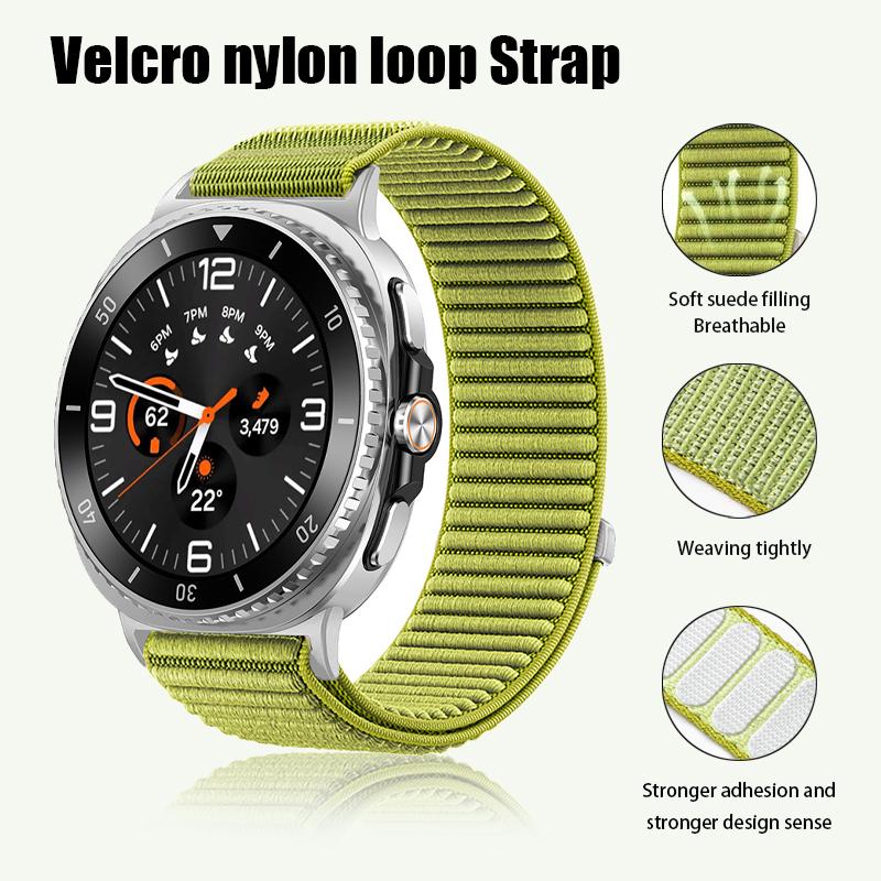 No Gaps Nylon Loop Strap for Samsung Galaxy Watch 8 Classic 46mm/Watch 8 44mm 40mm Braided Band Replacement Bracelet Belt Correa