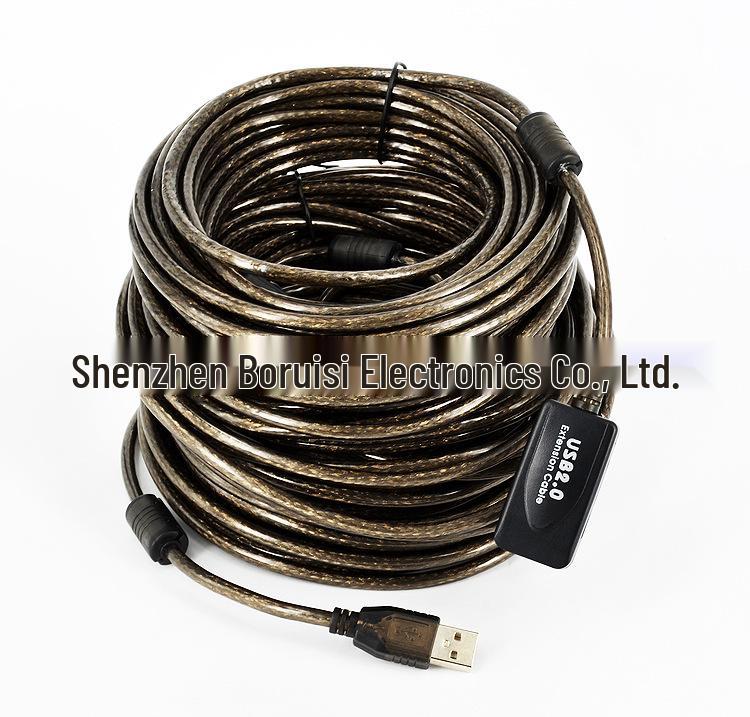 5m USB 2.0 Male-to-Female Extension Cable with Signal Amplifier and Braided 10m Connection