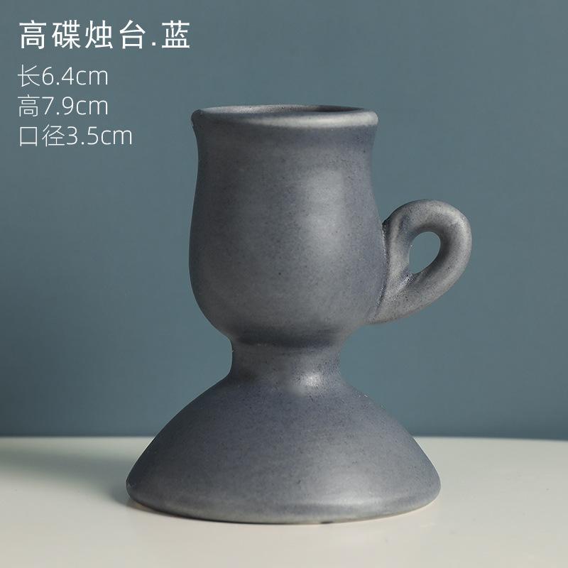 

2025 Новые керамические ручные подсвечники, украшения для фотосъемки, украшение дома, подсвечник, домашние бытовые керамические украшения 1 шт.