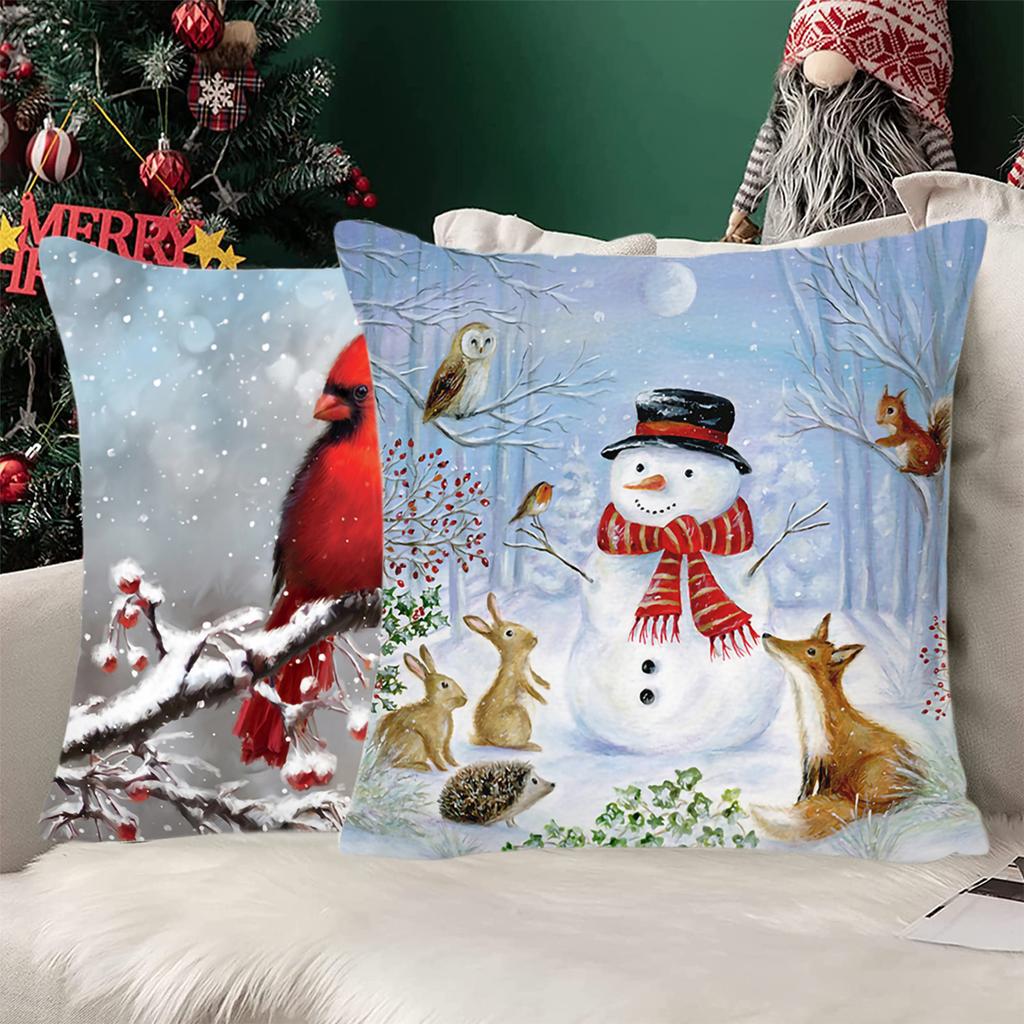Christmas Cushion Cover Merry Christmas Decorations For Home 2025 Cristmas Ornament Pillow Case Xmas Navidad Gifts New Year 2025