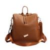 Schoolbag new backpack women's large-capacity Korean version of the trend pu soft leather multi-purpose satchel simple leisure travel backpack