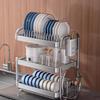 Dish Drying Rack Antisepsis Multilayer Bold Draining Shelf Thickened Reinforcement Rustproof Big-capacity Bowl Storage Shelves