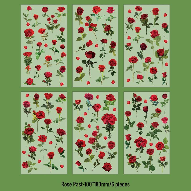 Retro Plant & Flower Stickers Pack: PET Waterproof Decals for Children's Journals & DIY Decor.