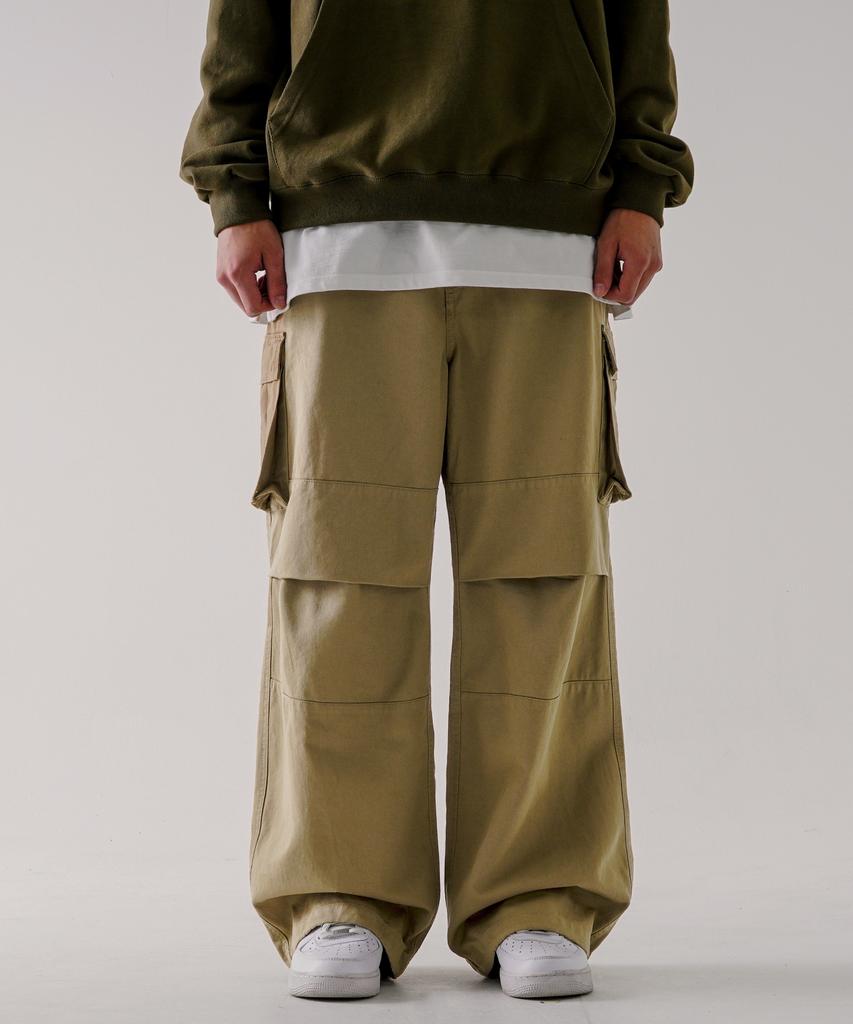 EZKATON Staff Cargo Pants Beige Kmlp6726