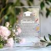 Graduation Motivational Acrylic Plaque - Inspirational Gift for Grads with "Congrats Graduation" Message, Perfect for School Opening or Commencement