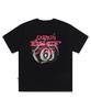 ESCAPEFROM Black Peach Bomb Print Oversized Short Sleeve T-Shirt Black