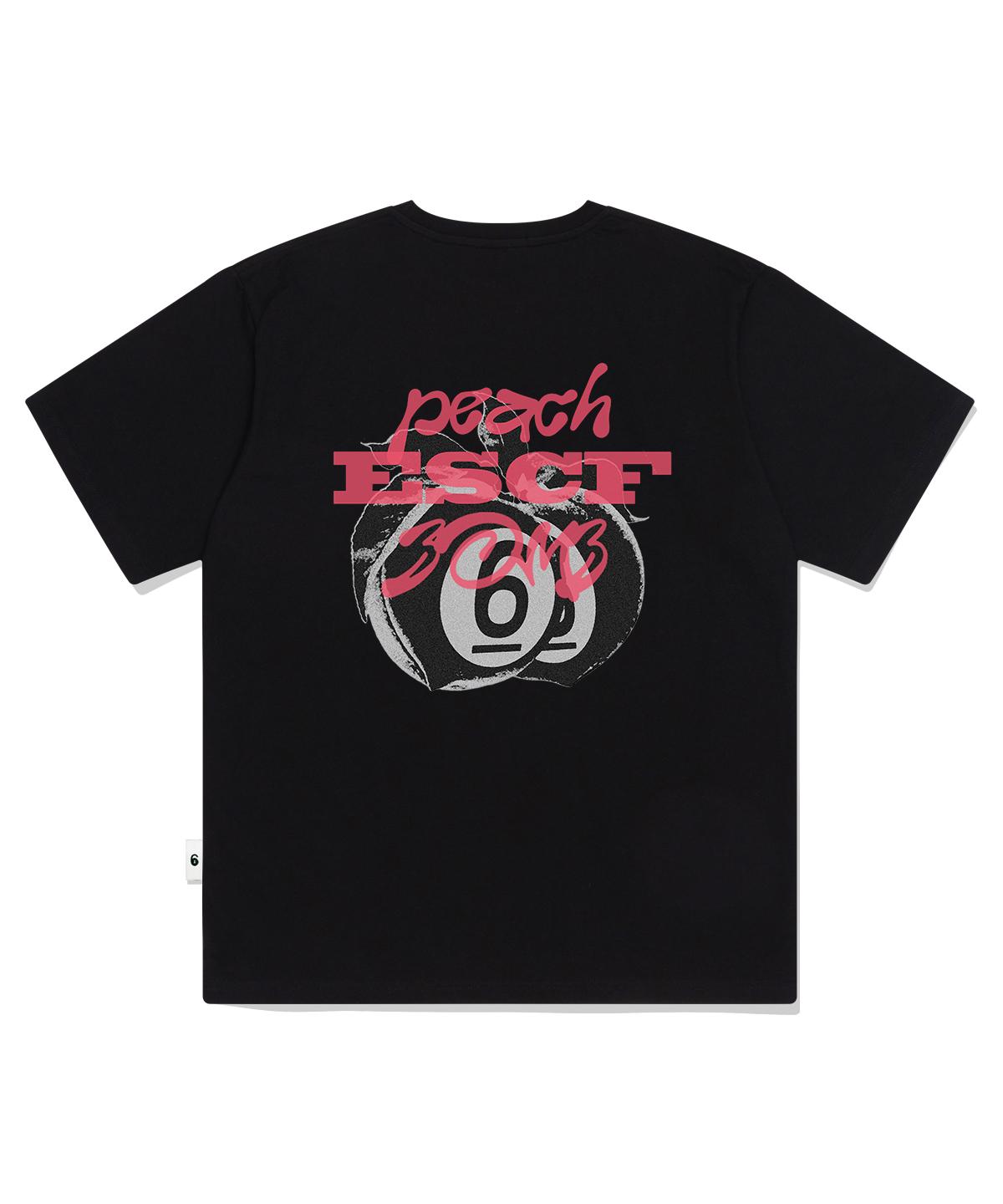 Escape From Black Peach Bomb Print Oversized Short Sleeve T-Shirt Black L