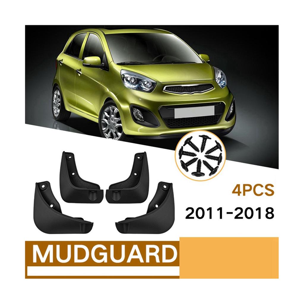 4Pcs Car Mud Flaps for Kia Picanto 2011-2018 Mudguards Fender Mud Guard Flap Splash Flaps