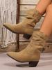 2024 Winter New Warm Wool Booties Ankle Boot Platform Shoes Turned-over Edge Casual Women Mid Boots Women's Fur Warm Snow Boots