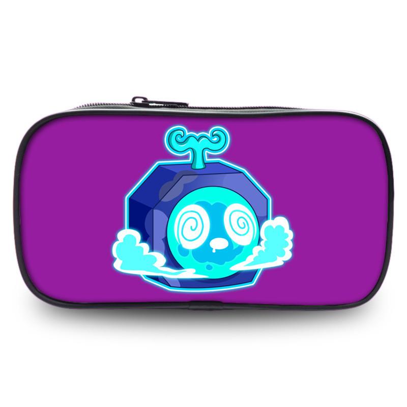 Durable Polyester Blox Fruits Roblox Pencil Case For Students With Large Capacity