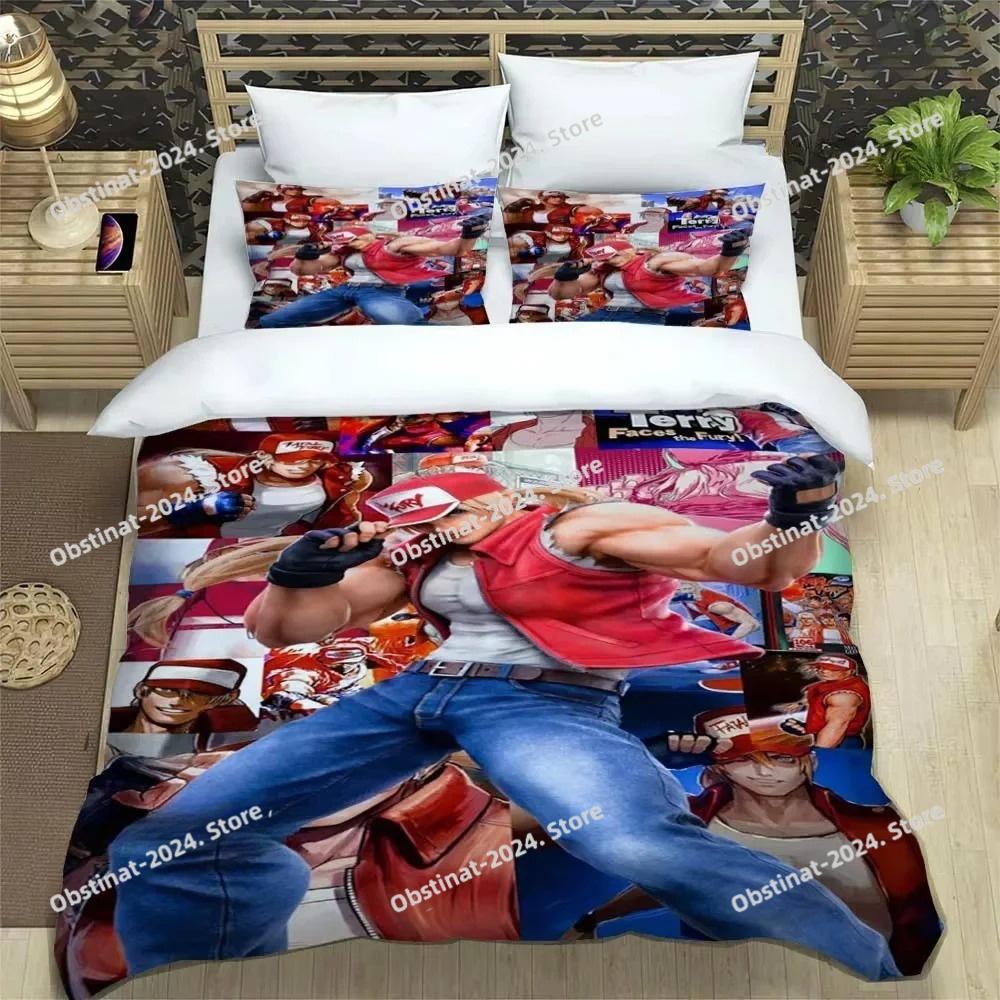 KOF Game Cartoons 3D Bedding Set Printed Duvet Cover Sheet Pillowcase Soft Quilt Cover Full Queen King Size Luxury Birthday Gift