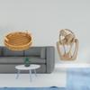 Woven Fruit Basket Snack Bowl Bread Plate Abstract Couple Statue Figurine Creative Resin Sculpture