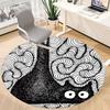 1pc Whimsical Cat Pattern Office Round Area Rug, Indoor Mat Suitable ForOffice, Under Office Chairs Bedroom Living Room Home Decor, Room Deco 042