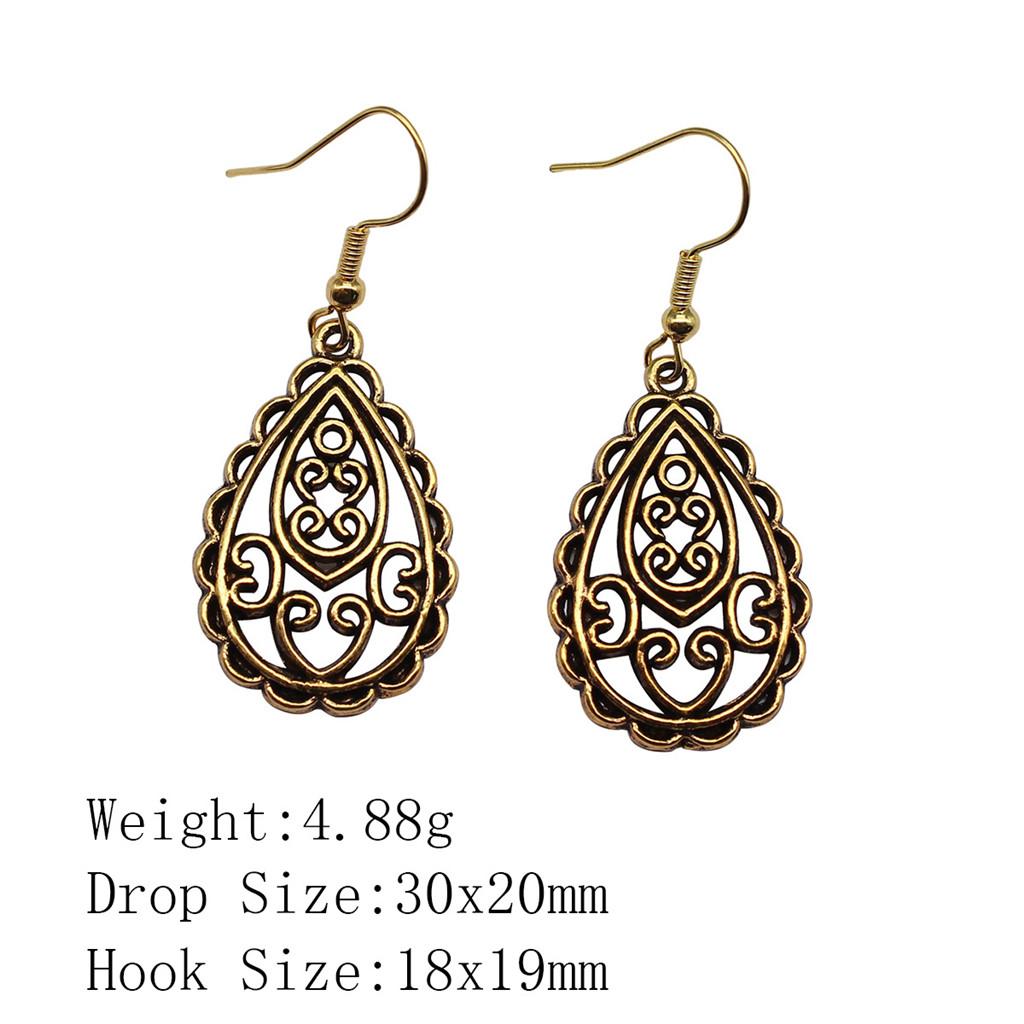 New Year's Day Earrings Women Geometric Water Drop Circle Drop & Dangle Earring Home Garden Party Earrings