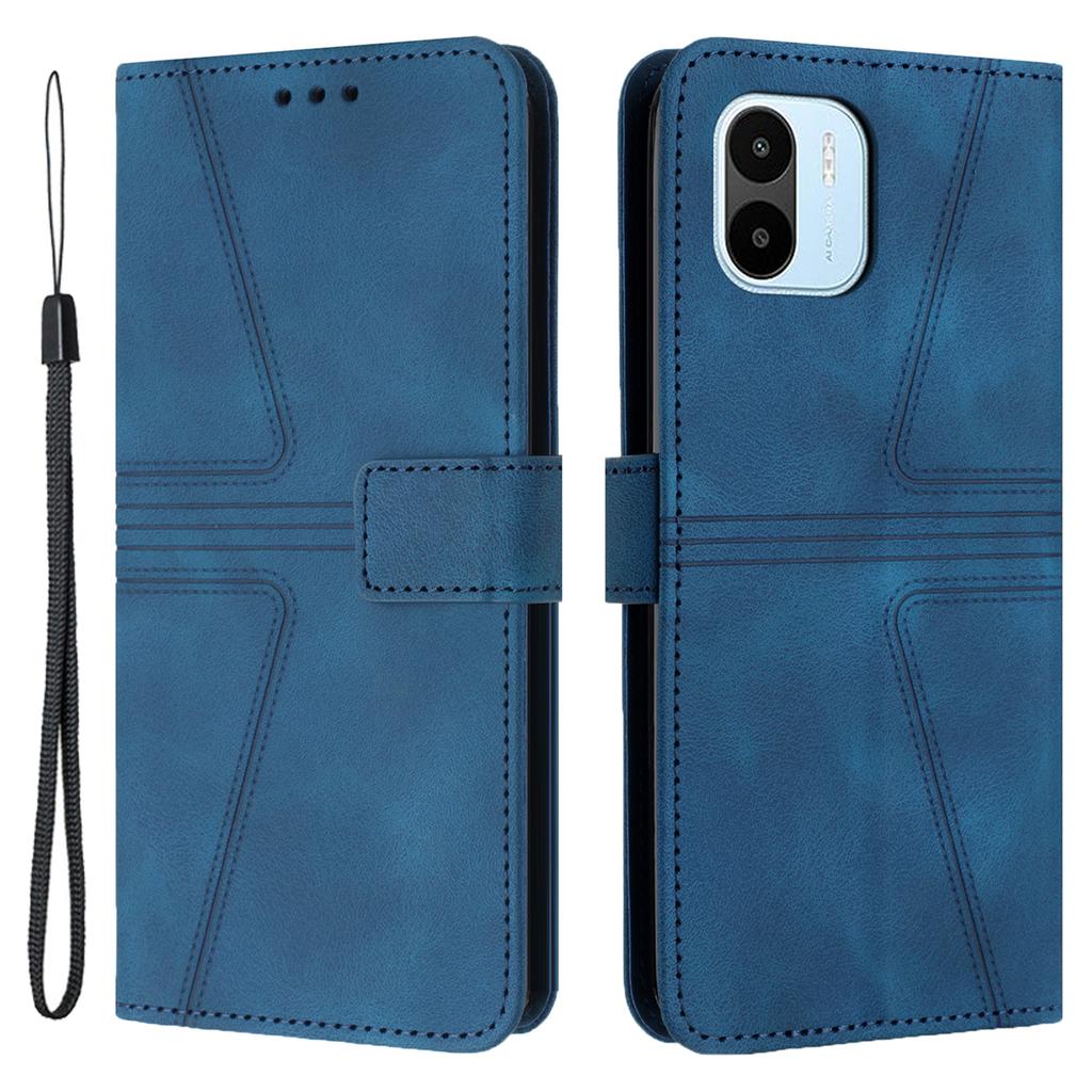 For Xiaomi Redmi A1 4G/A2 4G Case Triangle Imprinted Wallet Card Slots Phone Leather Cover