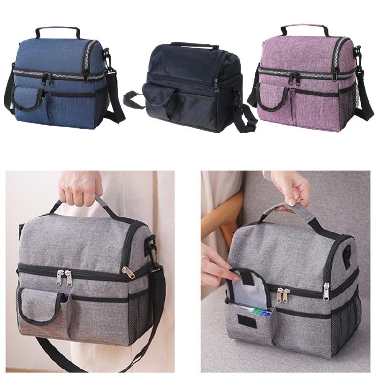 Büro- und Outdoor-Isolierter Lunchbehälter Thermische Kühltasche Wasserdichtes Oxford-Gewebe mit separater Lebensmittelaufbewahrung