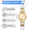 Women's Watch Stretch Band Waterproof Gold Stylish Analog Display Free Size Stainless Steel Band Quartz Fashion Accessory - Birthday Anniversary