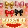 29 Inch Giant Bow Balloon Large for Birthday Party Aluminum Foil Balloons Bridal Engagement Bachelorette Wedding Anniversary Supplies