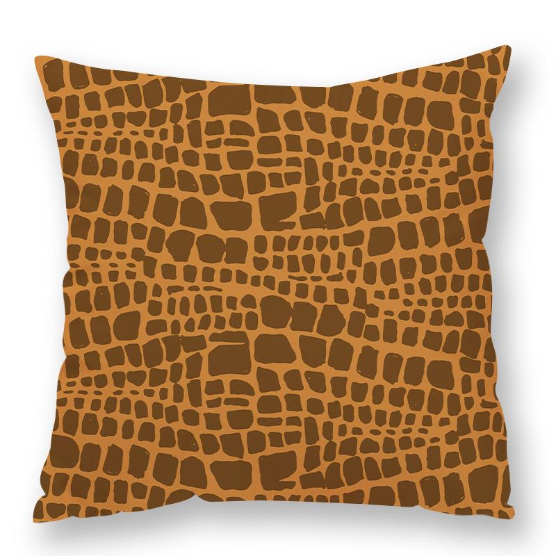 

Модные элементы с пятнами животных Принт коровы Леопардовый принт Подушка Чехол на подушку с принтом зебры Плюшевая диванная автомобильная поясничная 45cm single-sided pillowcase