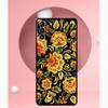 Khokhloma Russian Pattern Flower Case For Samsung Galaxy S22 S23 S24 Ultra Note 20 10 S8 S9 S10 Plus S21 S20 FE Soft Cover