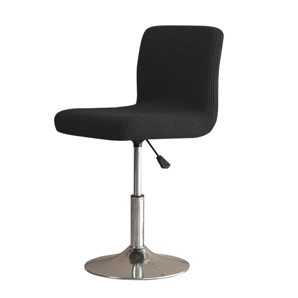 Fashion Short Back Jacquard Bar Chair Cover Elastic Stretch Seat Chair Cover Solid Color Slipcover Dust Cover Banquet Dining