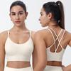 Plus Size Criss-Cross Back Sports Bra for Women - Shockproof, Casual, Fitness, Running, Yoga