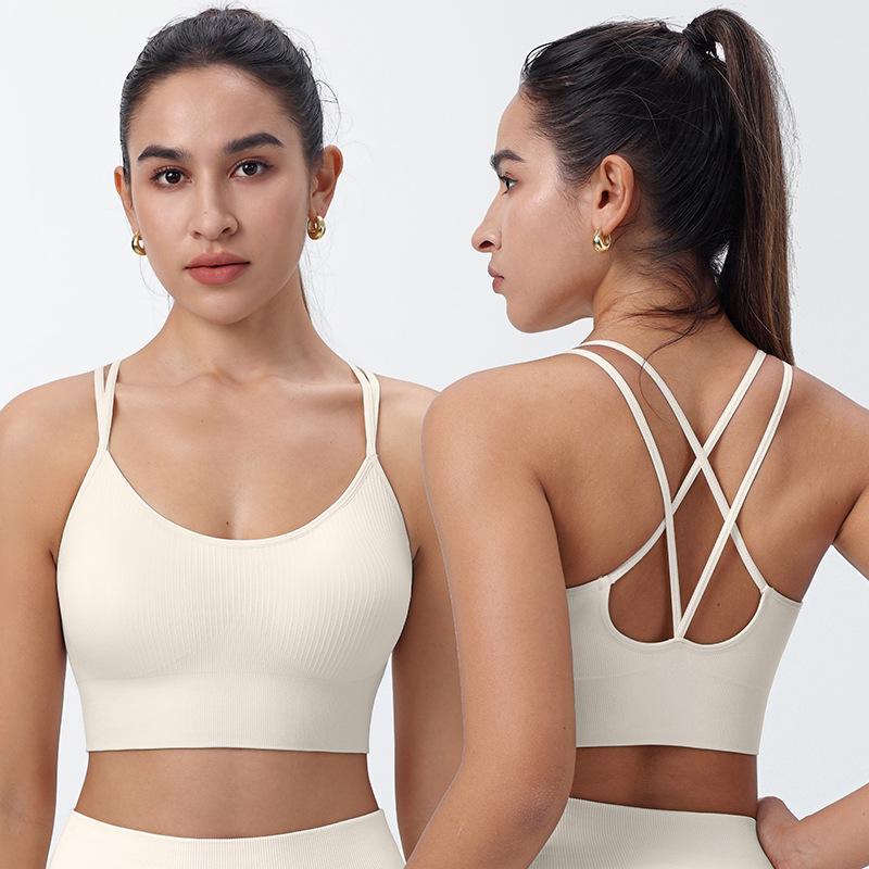 Plus Size Criss-Cross Back Sports Bra for Women - Shockproof, Casual, Fitness, Running, Yoga