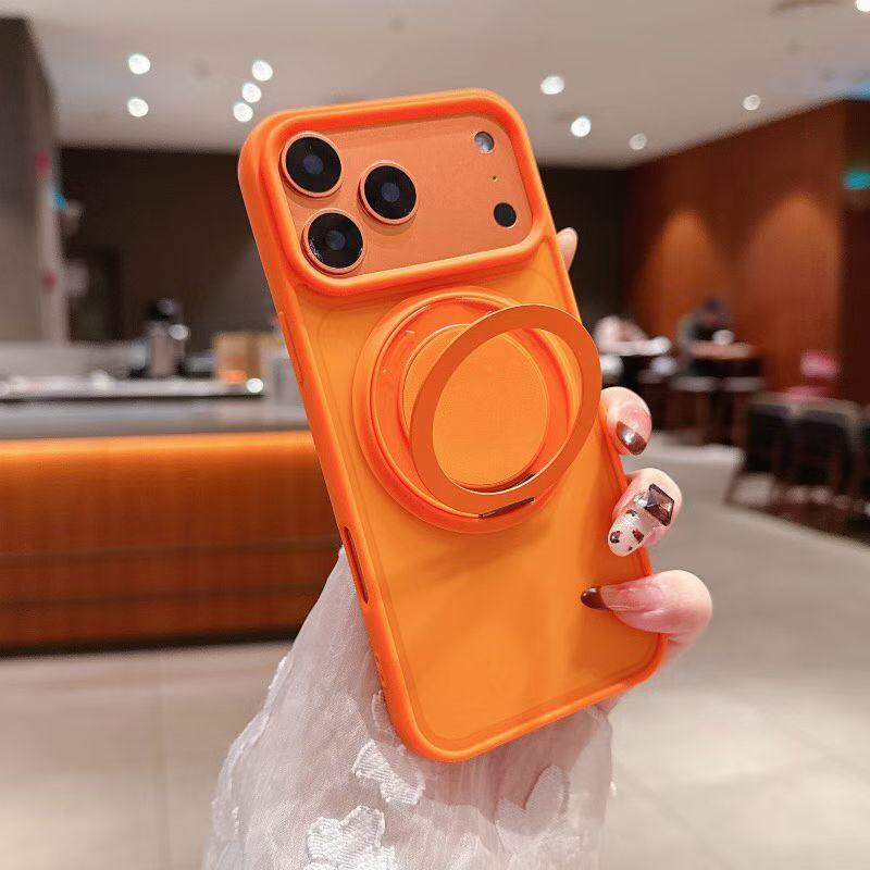 iPhone17 mobile phone case new skin matte 360 magnetic suction bracket integrated suitable for Apple 16PROMAX case