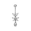 Gaibei Trendy Moon & Heart Navel Ring Jewelry