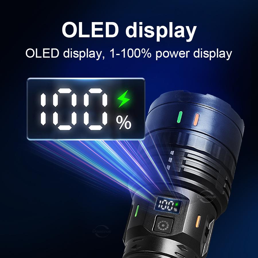 1000000LM High Power LED Flashlight Most Bright Flashlight Rechargeable Torch Powerful Long Shot 2000m Lamp for Hunting