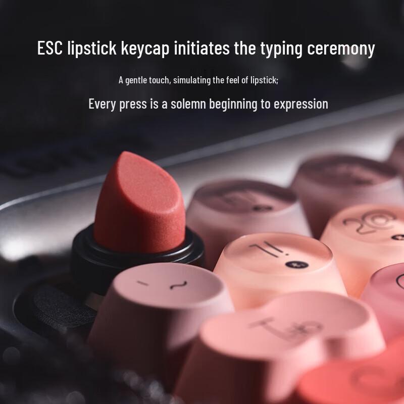 Lofree MAC Black Tube Lipstick Tri-Mode Magnetic Switch Mechanical Keyboard