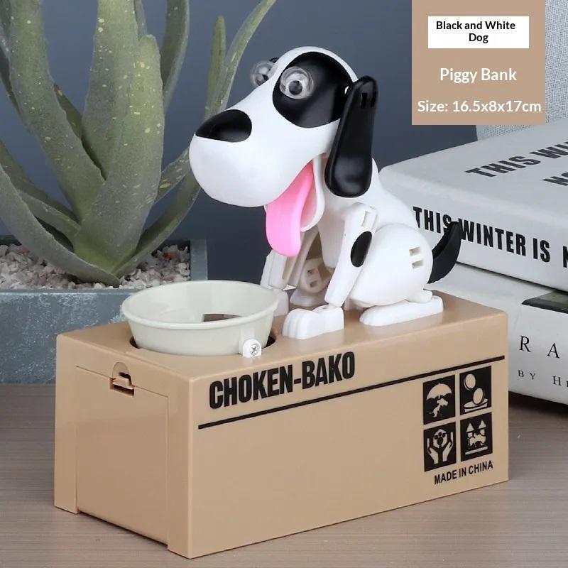 Funny Electric Piggy Bank That Steals Money Choking Dog