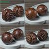 Wooden Spiky Hand Exercise Balls - Massage Stress Relief Baoding Balls for Hand Strength Training & Relaxation