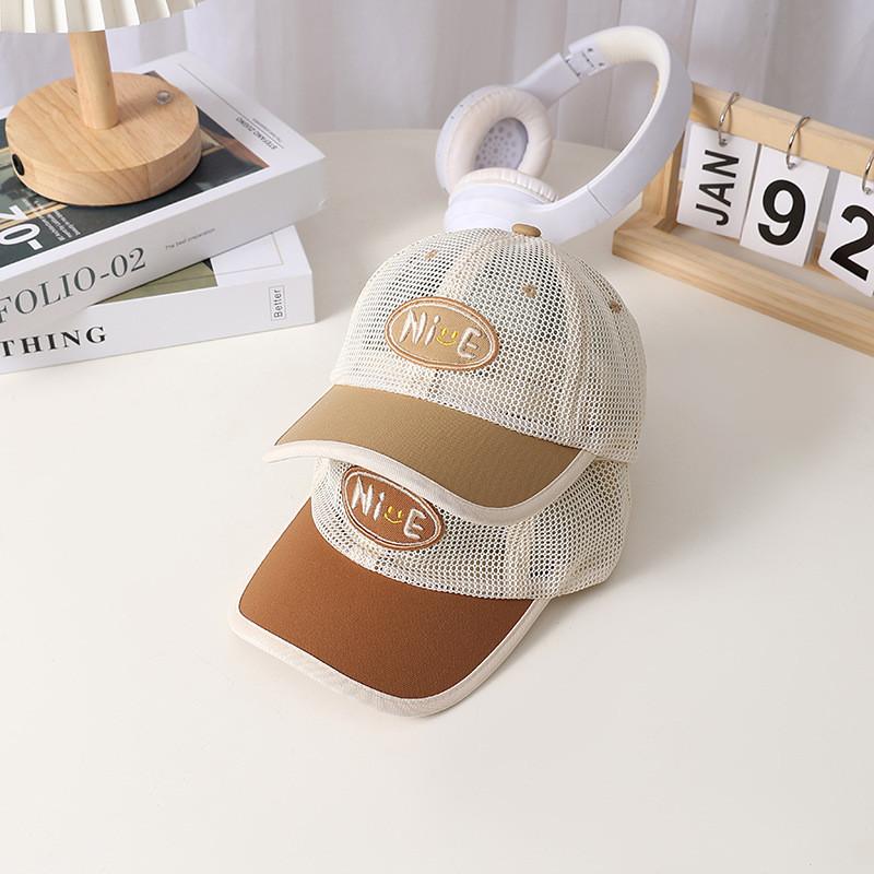 Summer Mesh Baseball Cap With Alphabet Letters For Kids Sun Protection And Breathability