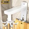 Wall-Mounted Rotating Hook & Storage Rack for Kitchen Utensils - Punch-Free Installation
