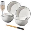 Jushang Vertical Stripe Ceramic Dinnerware Set