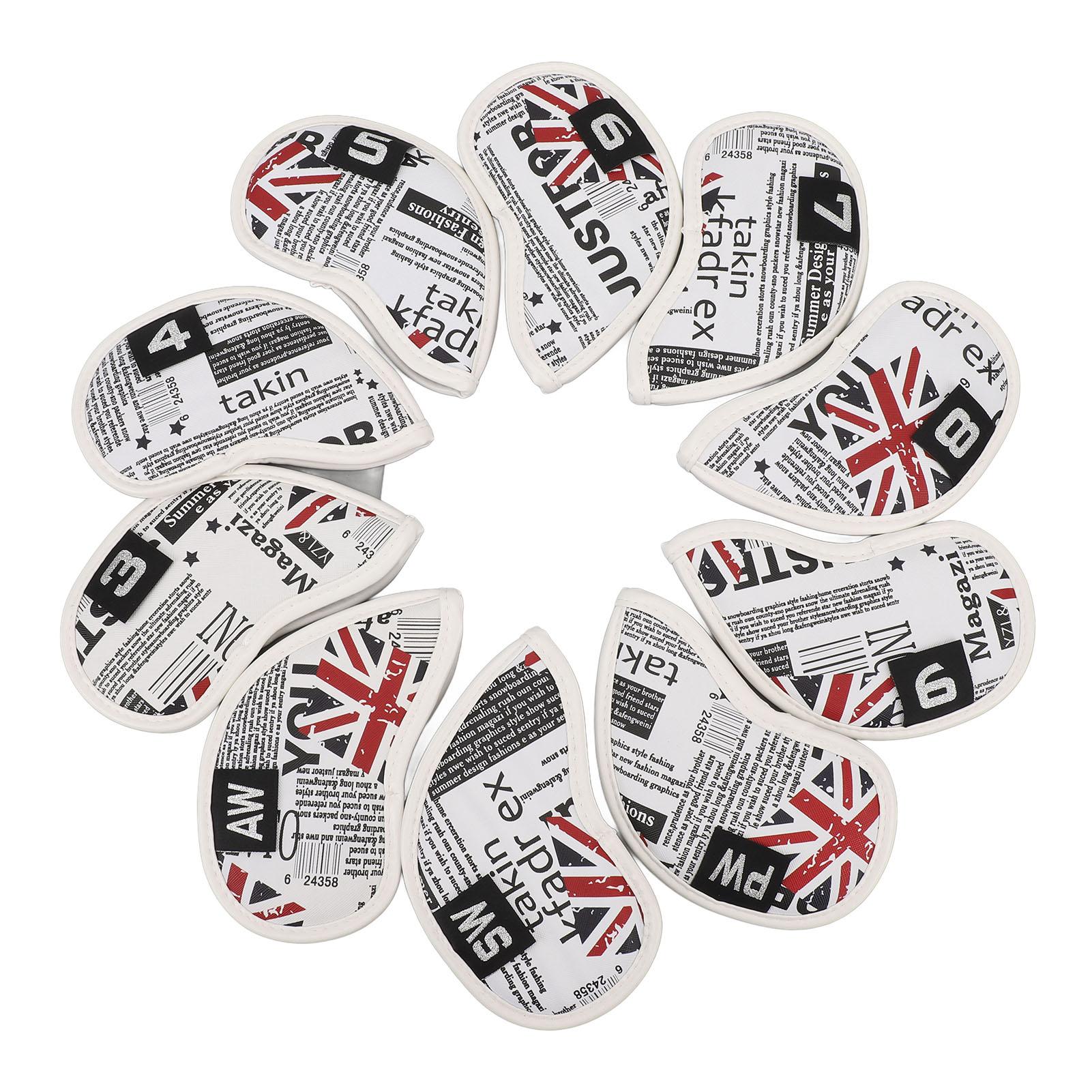 

10 шт. чехлы для клюшек из искусственной кожи, универсальные, подходят для большинства клюшек