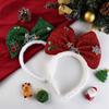Shiny Christmas Hairband Non-slip Christmas Headband Cute Bowknot Hair Hoop  Girls