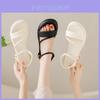 Stylish Summer Women's Sandals With Thick Sole And Elegant One Strap Design In Beige And Black Colors