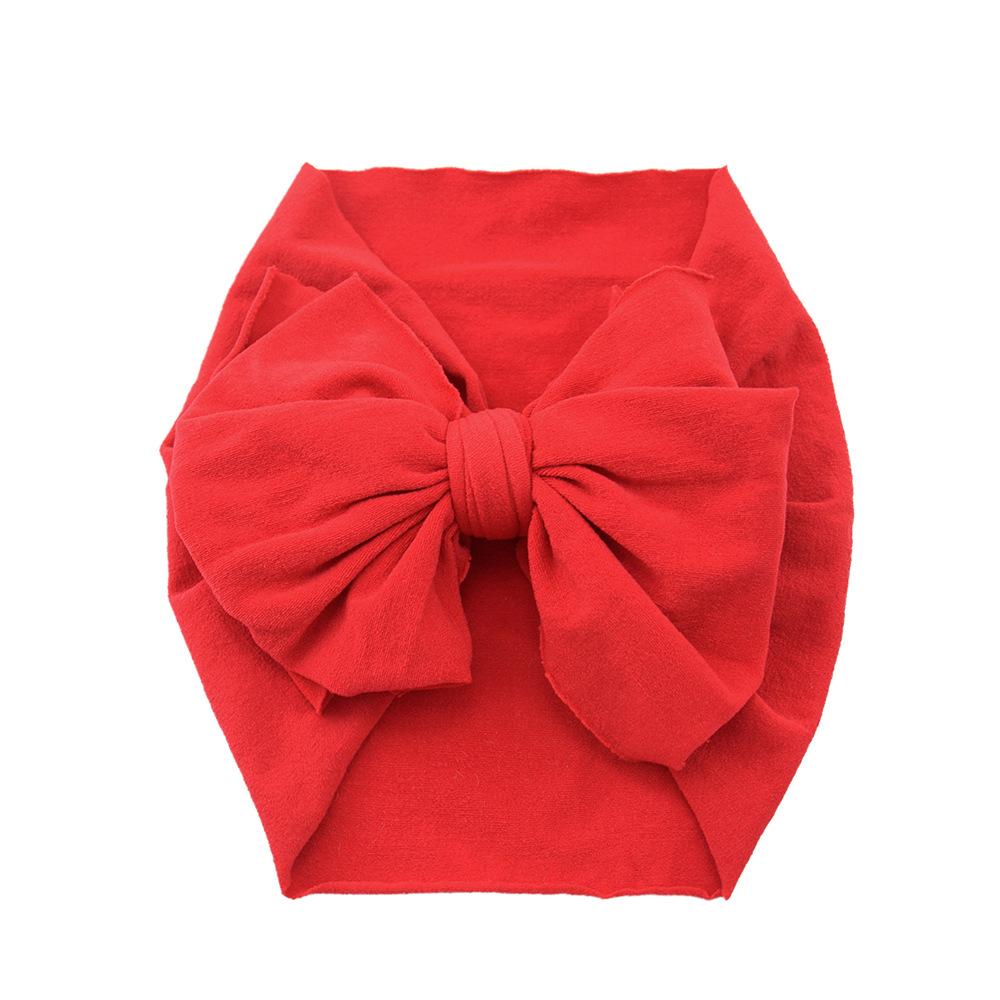 Baby Hair Accessories Nylon Big Bow Children'S Headband Super Soft Wide Headband Baby Stockings Headband