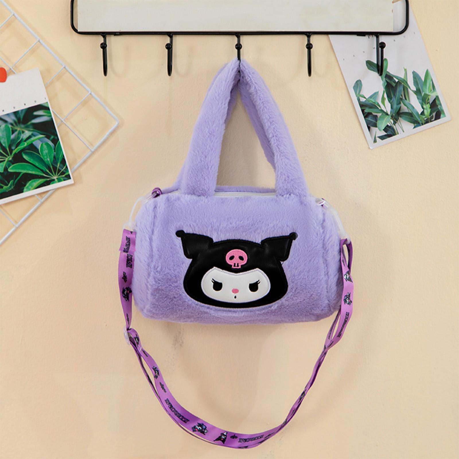 

Cartoon Pattern Short Plush Bag Single Shoulder Bag, Crossbody Bag Storage Waist Bag One Size фіолетовий