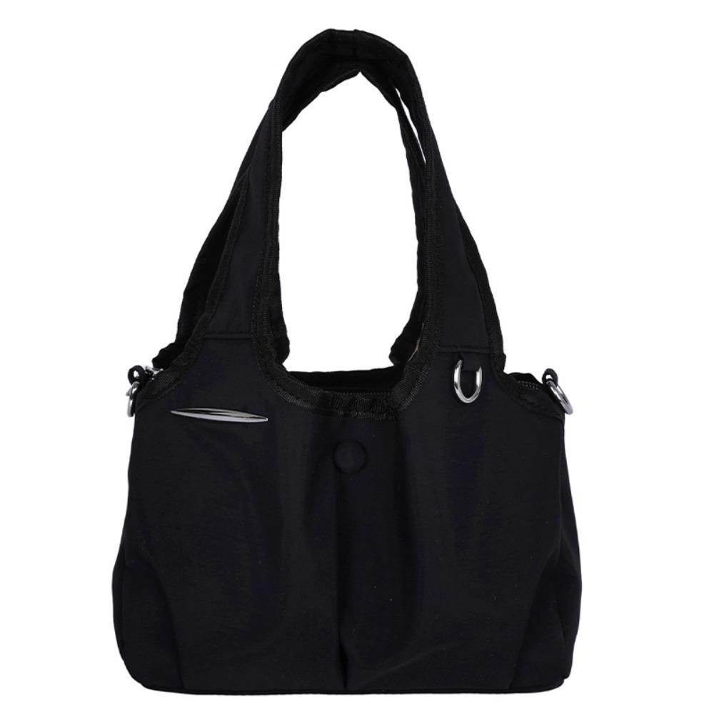 

Легкая сумка через плечо в корейском стиле, наплечная сумка, повседневная нейлоновая сумка-тоут, для путешествий чёрный