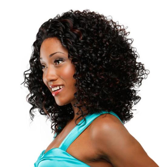 Women Synthetic Shoulder Length Curly Hair Extension Afro Wig Cosplay Costume