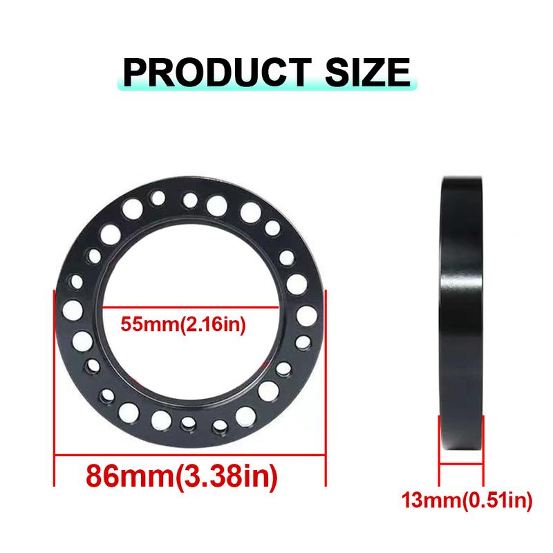 Neue Lenkradnabe 1/2 ZOLL Distanzstück Lenkradnaben-Boss-Kit Adapter Distanzstück 13mm 24 Loch Auto Lenkrad Adapterplatte