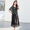 26 year new summer high-end style [vacation style floral top+vest dress] two-piece women's set