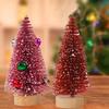 4pcs 10CM Mini Christmas Tree Gradient Artificial Xmas Pine Tree  Home Xmas Decor