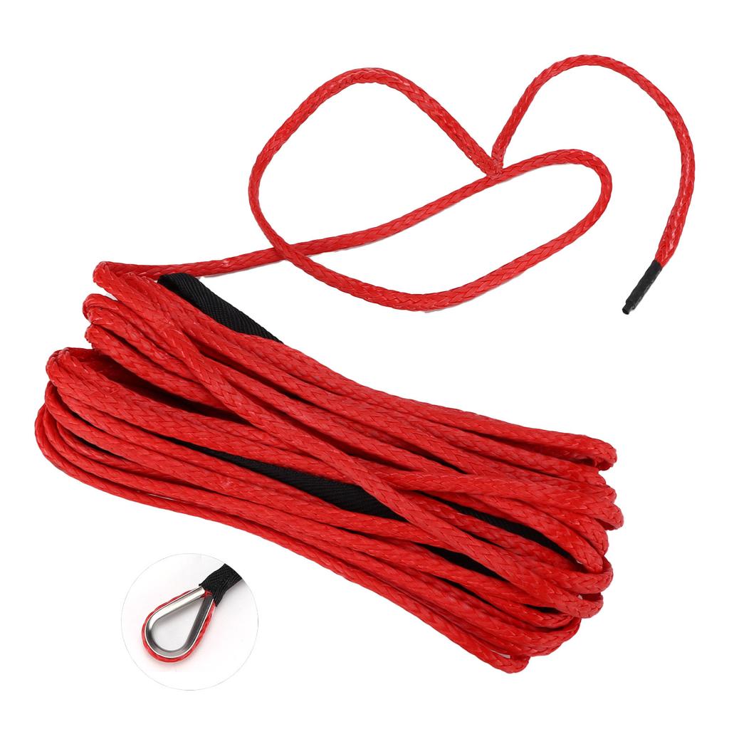 15M Synthetic Rope 7700LBS Winch Cable Nylon Replacement for Smittybilt SUV Truck ATV UTV