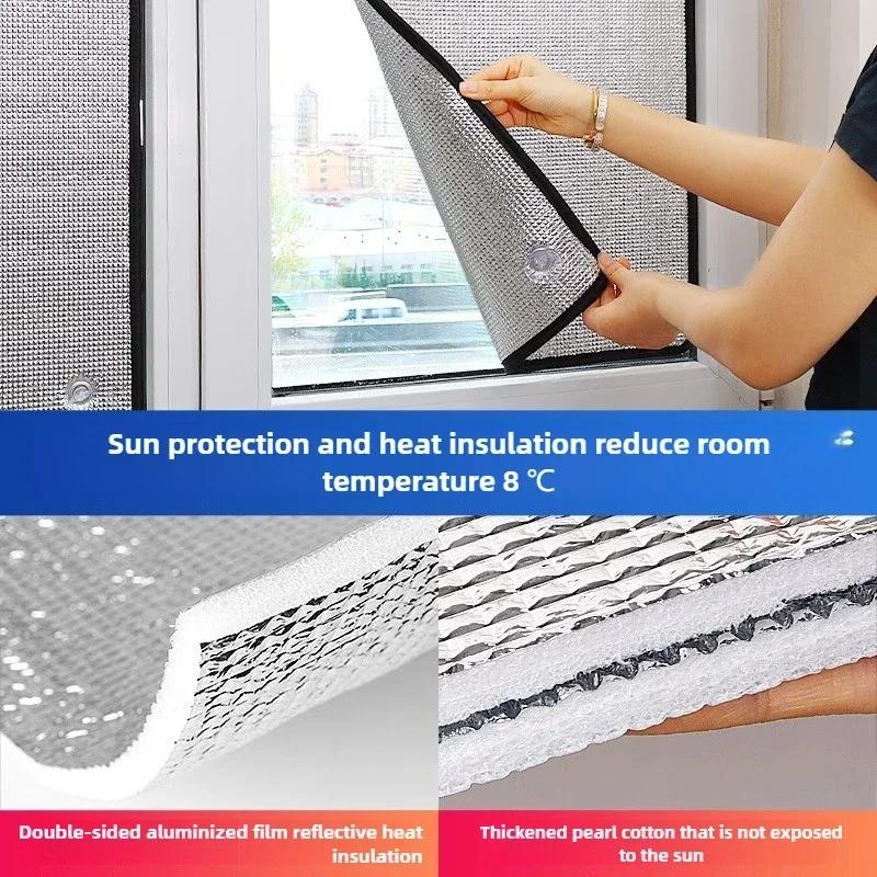 Haus Blackout Fenster Film Sonnenschutz Isolierung Aluminium Folie Pad Balkon Zimmer Auto Glas UV Schutz Vorhang Bildschirm Werkzeuge